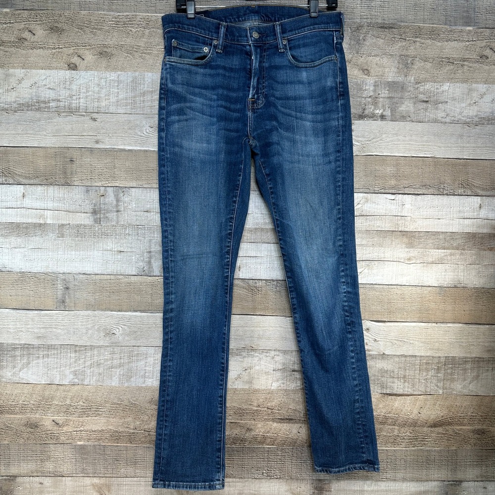 Abercrombie & Fitch Rustin Athletic Skinny Jeans Mens 31x32 Blue Stretch Denim